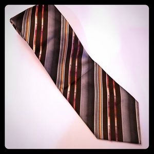 Kenneth Cole 100% Handmade Silk Striped Tie
